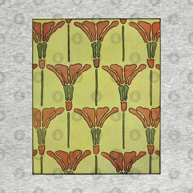 Art Nouveau - style flowers from a 1916 drawing manual by gumbogirlonline